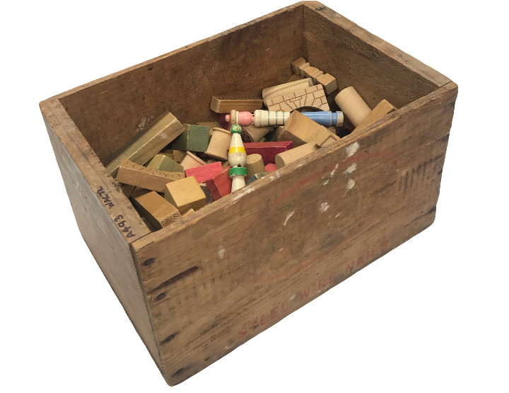 Vintage Bric a Brac Crate