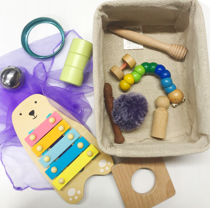 Basket of fun mixed toys