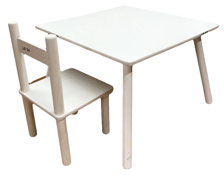 White Table and 1 Chair