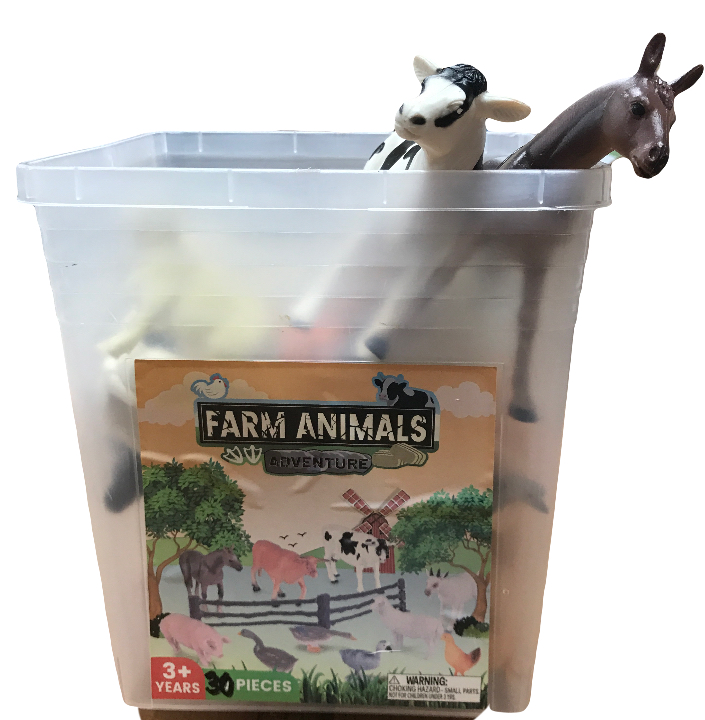 BUCKET OF FARM ANIMALS