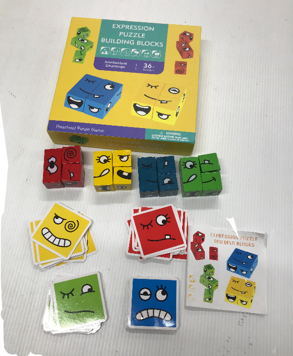Expression Puzzle Building Blocks